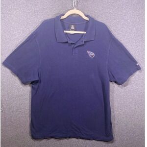 Reebok NFL Tennessee Titans Polo Shirt Mens XL Navy Blue Cotton‎ Short Sleeve 09